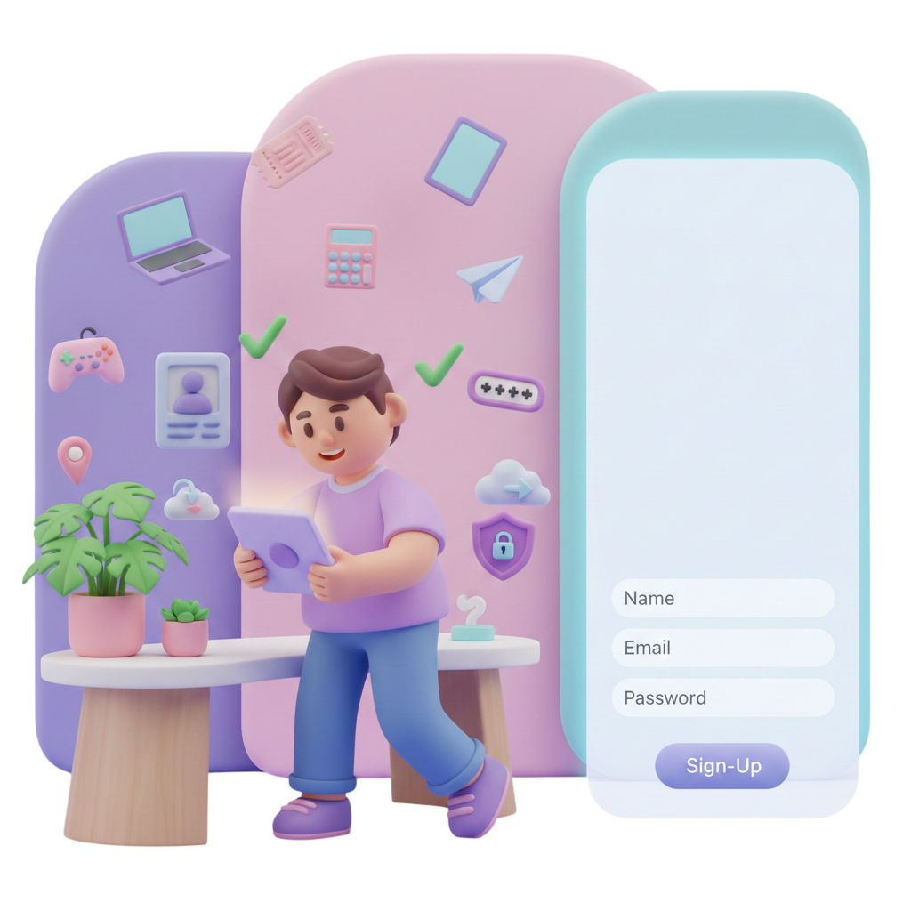 RentMora Register Illustration